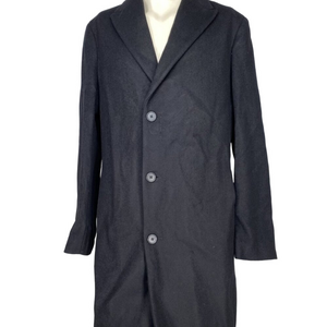 Theory Men’s Monroe Wool Melton Coat – Black, Size M